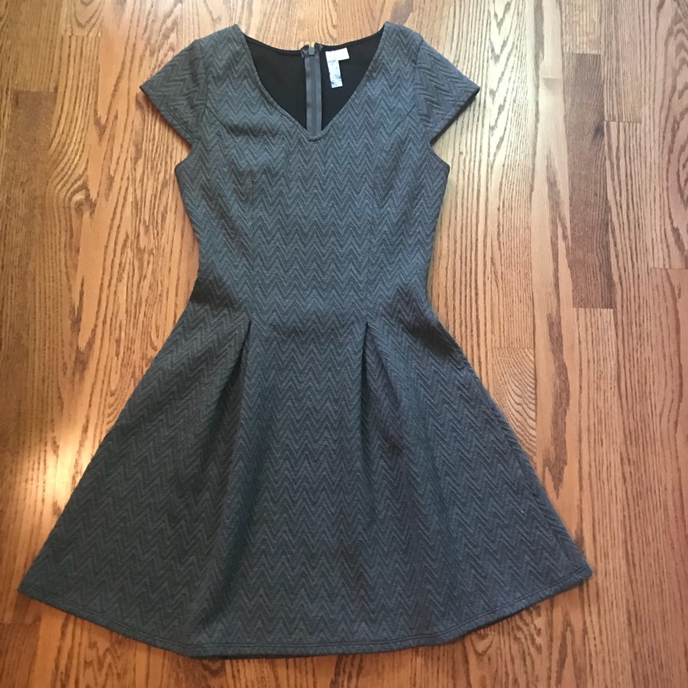 GREY FIT AND FLARE DRESS FROM FRANCESCAS